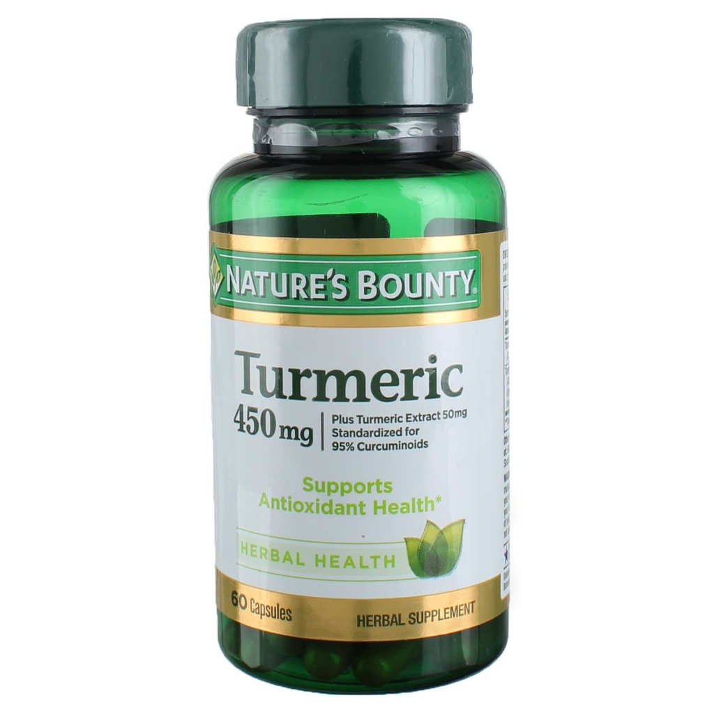 Nature's Bounty Turmeric 450 mg Kapseln - 60 ct, Packung von 3