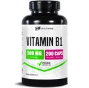 Healthfare Vitamin B1 (Thiamine) 500mg | 200 Vegan Kapseln | Extra Strength High Potency Supplement | Unterstützt Energie & Nervous System | Non-GMO, Gluten-Free | Made in USA