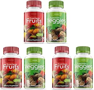 90 capsule Ogni bottiglia 540 capsule superfoods verdure verdi e rossi frutta tripla confezione