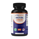 Vitamatic MCT Öl 3000 mg pro Portion - 180 Softgele - aus Kokosöl - Enthält 55% Caprylsäure C8 und 40% Caprinsäure C10