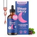 JoySpring SleepBerry - Kids Melatonin Liquid - 3MG Melatonin mit D3 und Elderberry - Sugar-Free Liquid for Kids & Teens – Gentle Natural Sleep Support Formula (4 fl oz)