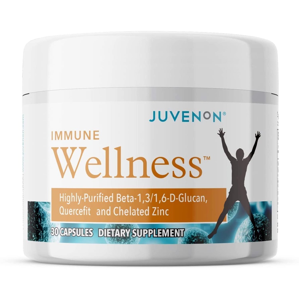 Juvenon Immune Wellness Defense Supplement avec vitamine C, supplément antioxydant pour les adultes, vieillissement en santé, santé cardiaque, 30 capsules