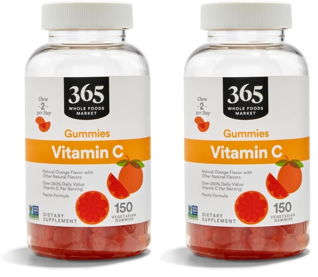 365 by Whole Foods Market, Citrus Vitamin C Gummies, 150 Count (Pack of 2)
