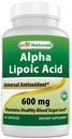 Best Naturals Alpha Lipoic Acid 600 mg 60 Capsules - ALA Powerful Antioxidant (60 Count (Pack of 1))