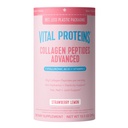 Protéines vitales Peptides de collagène avancés, Peptides hydrolysés avec acide hyaluronique et vitamine C - Poudre de citron de fraise, 10,5 oz