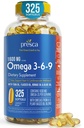 Omega 3-6-9 Nahrungsergänzung (325 ct.) - Förderung der visuellen Funktion und der Augengesundheit - Unterstützung Herz, Herz-Kreislauf-Gesundheit, Gesunde Haut, Haare und Gesamtgesundheit (Omega 3-6-9)