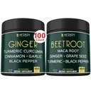 Bundle 5in1 Ginger Supplement & 6in1 Rübenwurzelkapseln - Unterstützt Herzgesundheit, Immun und Verdauung