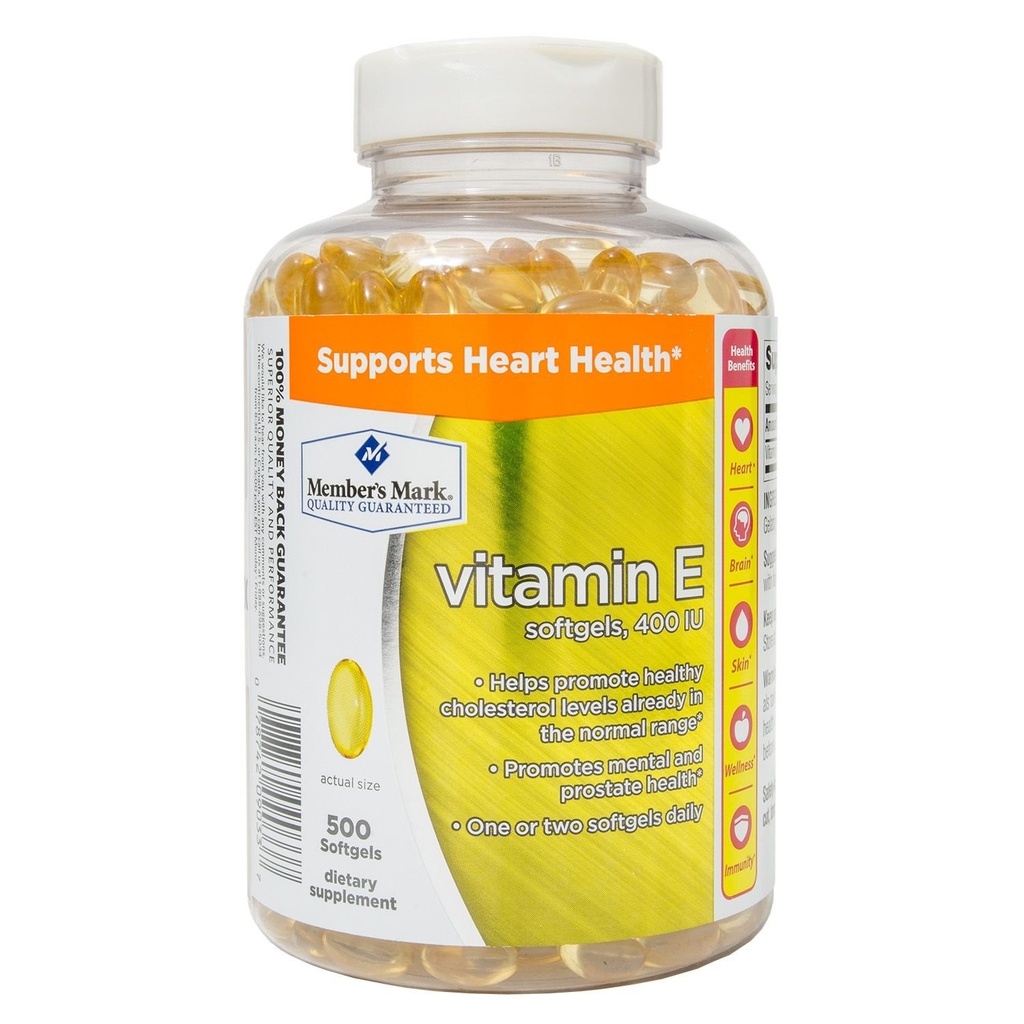 Mitglieder Mark Vitamin E 400 IU Nahrungsergänzung (500 ct.)