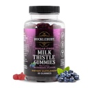 Bucklebury Thistle sans sucre Gommies 1000mg avec saveur de bleuet naturel - Vegan, sans gluten, sans OGM supplément de chardon naturel pour la santé du foie, l'immunité et le soutien antioxydant -60 Compte