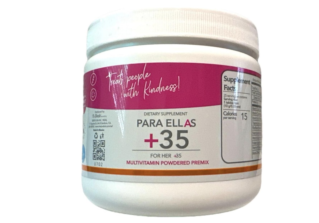 Generic Multivitamin Powdered Premix 8.81oz for Her+35 Shelo Nabel Nutritional Supplements, White