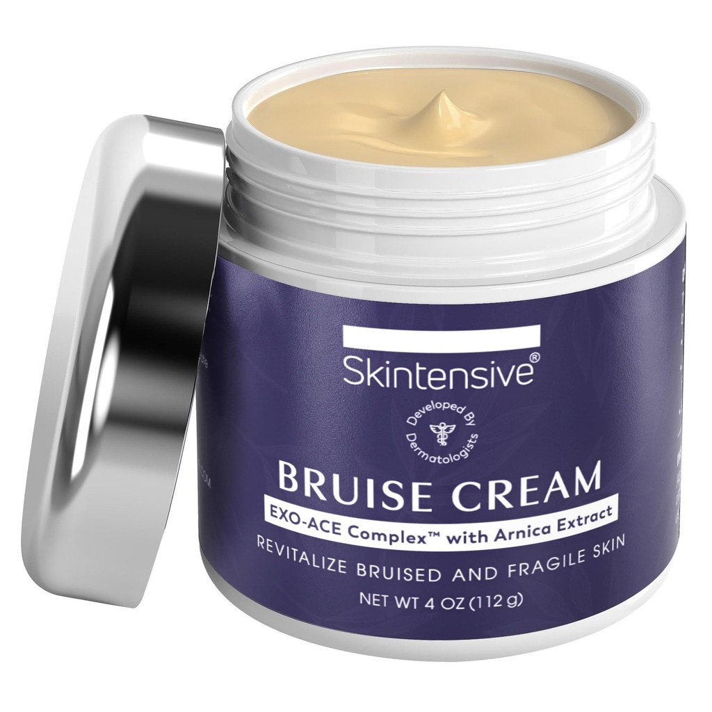 SKINTENSIVE Arnica Bruise Cream für Dünne Haut - Feuchtigkeitsspendend, Vitamin K C und E, Hauterneuerung, 4 Oz