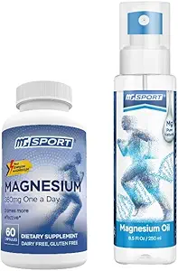 Magnesio ad alto assorbimento supplemento e olio spray Supporta la funzione del muscolo, i muscoli del dolore, le gambe e il recupero