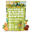 Energy Mushroom Gummies - Bio Lions Mane Supplement mit Cordyceps, Rhodiola, L-Theanine, Maca - Vegan & Sugar-Free - Energie, Fokus, Stamina, Stressreduzierung - 60 Gummis (30 Servierungen)
