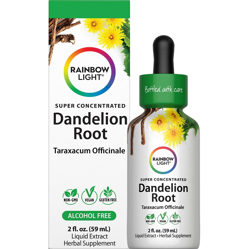 Rainbow Light Dandelion Root Extract Supplement | 2 Fl Oz | Super Concentrated | Alcohol Free | Non-GMO and Gluten Free