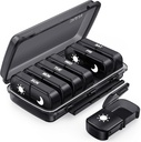 PULIV Organisateur de pilules hebdomadaires 7 jours 2 fois par jour, Black Damp-Proof AM Pill Box 7 jours, cas de pilule avec conception portable, grand organisateur de médicaments pour les vitamines, médicaments, huiles de poisson, suppléments