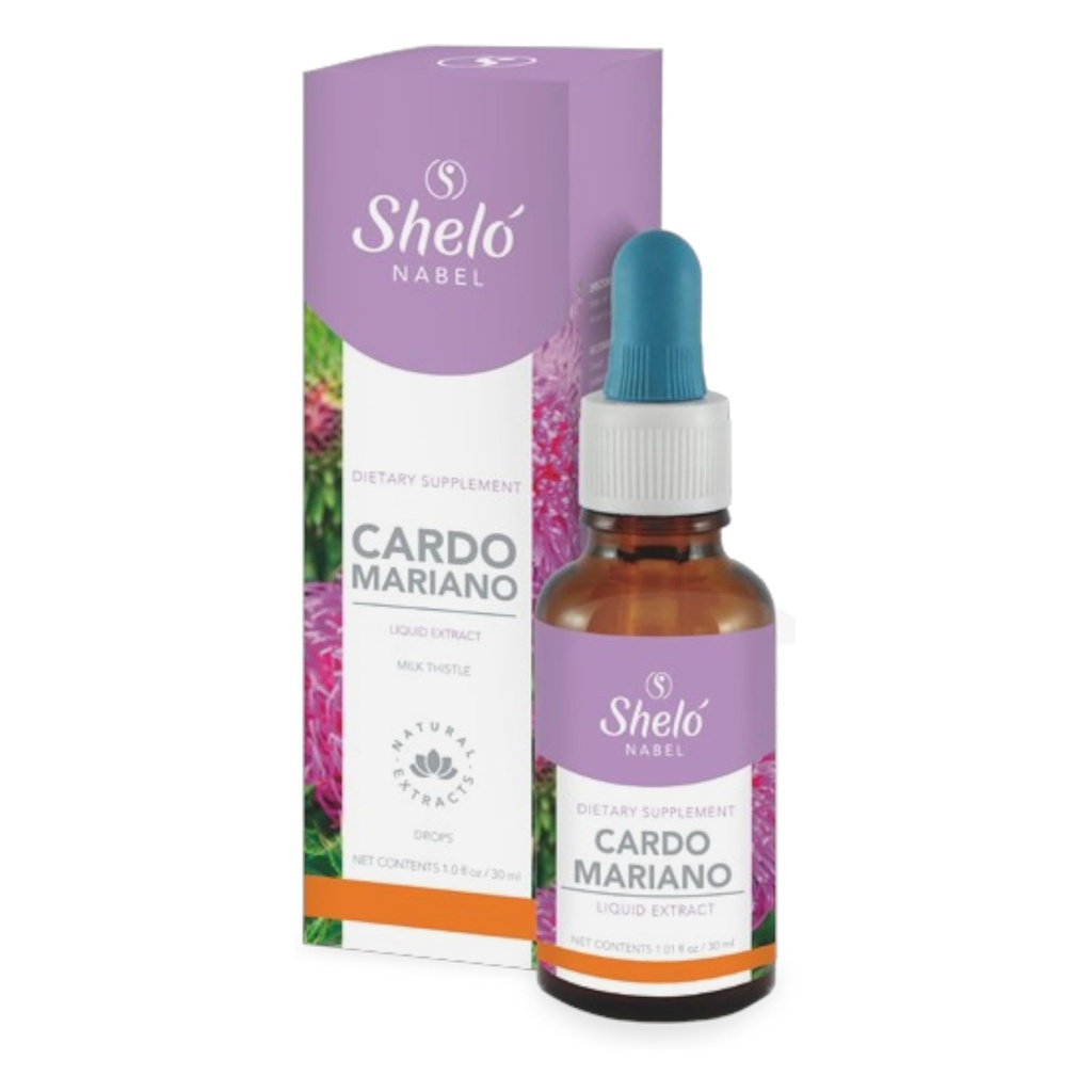 Sheló NABEL Milk Thistle, Cardo Mariano DIetarry Suppliment, Herbal Liquid Extract in Drops 1 fl oz
