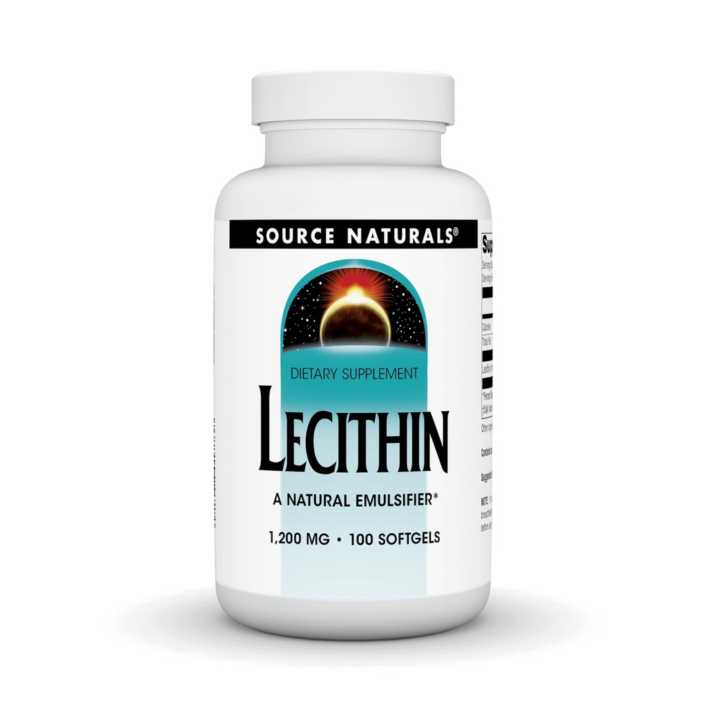 Fonte Naturals Lecitina 1200 mg, Un Emulsionante Naturale - 100 Softgels