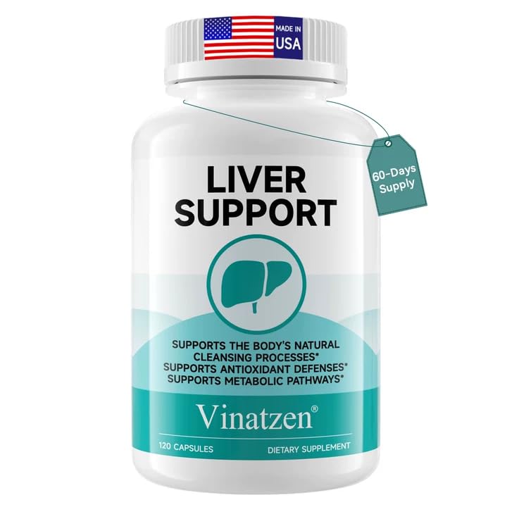 Liver Support Supplement - 120 Capsules Milk Thistle Supplement- Liver Detox Advanced Formula with Botanical Antioxidants - Supports Daily Vitality & Healthy Aging - Made in USA