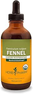 Estratto di liquido del finocchio organico certificato di Herb Pharm per il supporto del sistema digestivo - 4 oncia