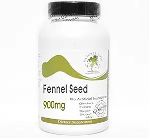 Fennel Seed 900mg ~ 200 Kapseln - Keine Zusatzstoffe ~ Naturetition Supplements