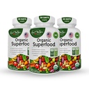 Bio Superfood Greens Fruits and Veggies Complex - beste Nahrungsergänzung mit 14 Greens &14 Obst & Gemüse mit Alfalfa Rich in Antioxidantien Bio Zutaten Non-GMO (180 Count Pack von 3)