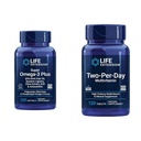 Extension de vie Super Omega-3 Plus EPA/DHA Huile de poisson, sésame Lignans et deux-par-jour haute puissance Multi-vitamine et supplément minéral