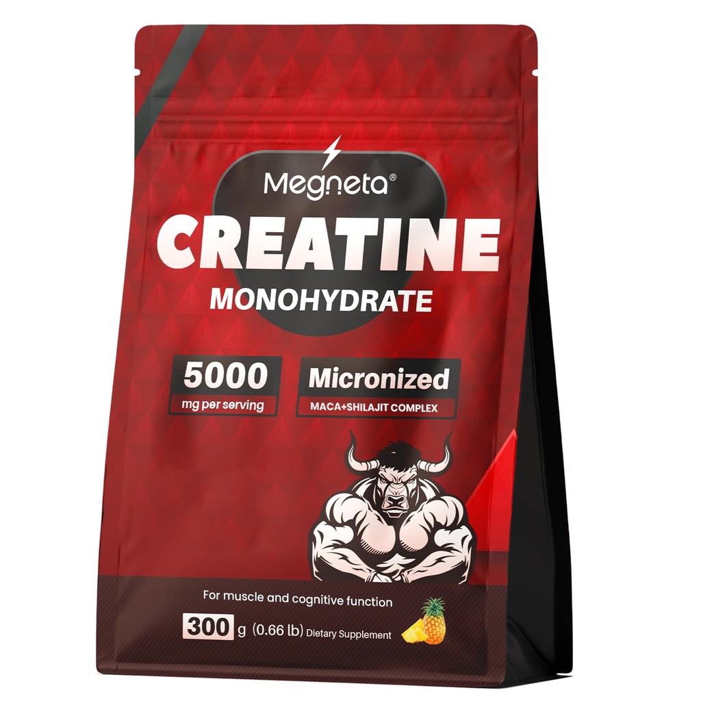 Creatine Monohydrate Powder 300G, 5000mg Per Serving