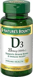 Vitamine D3, 1000UI, haute puissance, 120 softgels, boîte de 4