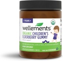 Wellements Organic Kinder Elderberry Gummy | Tägliche Kinder Immune Support Gummis*, Hergestellt mit Vitamin C und Zink, USDA Certified Organic, Keine künstlichen Farben | 2 Jahre +, 60 Zähler