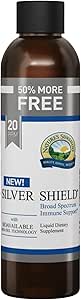 Liquido dello scudo d'argento del sole della natura, 6 Fl Oz | Liquido d'argento colloidale con tecnologia Aqua Sol fornisce supporto e protezione immuni