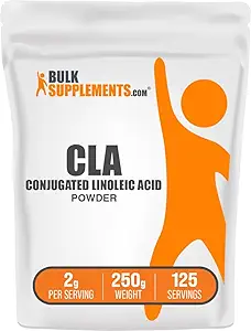 BulkSupplements.com Poudre d'acide linoléique conjuguée - supplément CLA, supplément nutritionnel - sans gluten, 2g par portion, 250g (8,8 oz) (paquet de 1)
