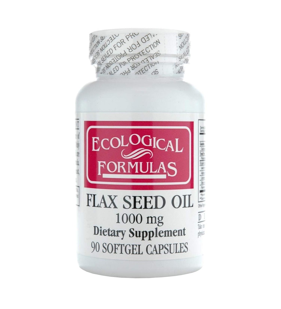 Ökologische Formeln Bio Flax Seed Oil 1000 Mg, Weiß, 90 Count