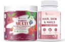 Donne Multivitamina Gummies & Hair, Pelle & Nails Supplemento Bundle, Brain & Heart Support, Gut & Digestion, Hair Growth, Skin Health, Nail Strength