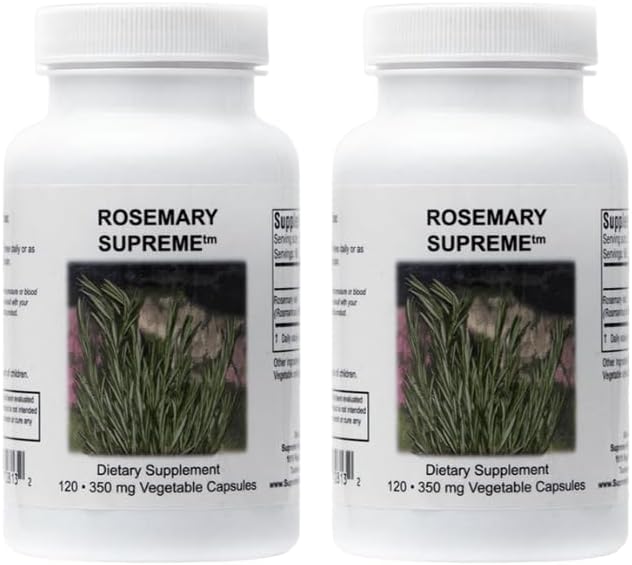 Supreme Nutrition Rosemary Supreme, 120 Capsules Végétariennes Pure Rosemary (paquet de 2)