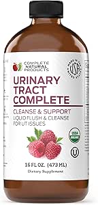 Complete Natural Urinary Tract Complete 12oz - Supplemento liquido per la salute del tratto urinario con mirtillo organico, D-Mannose, radice di barbabietola, semi di finocchio e curcuma