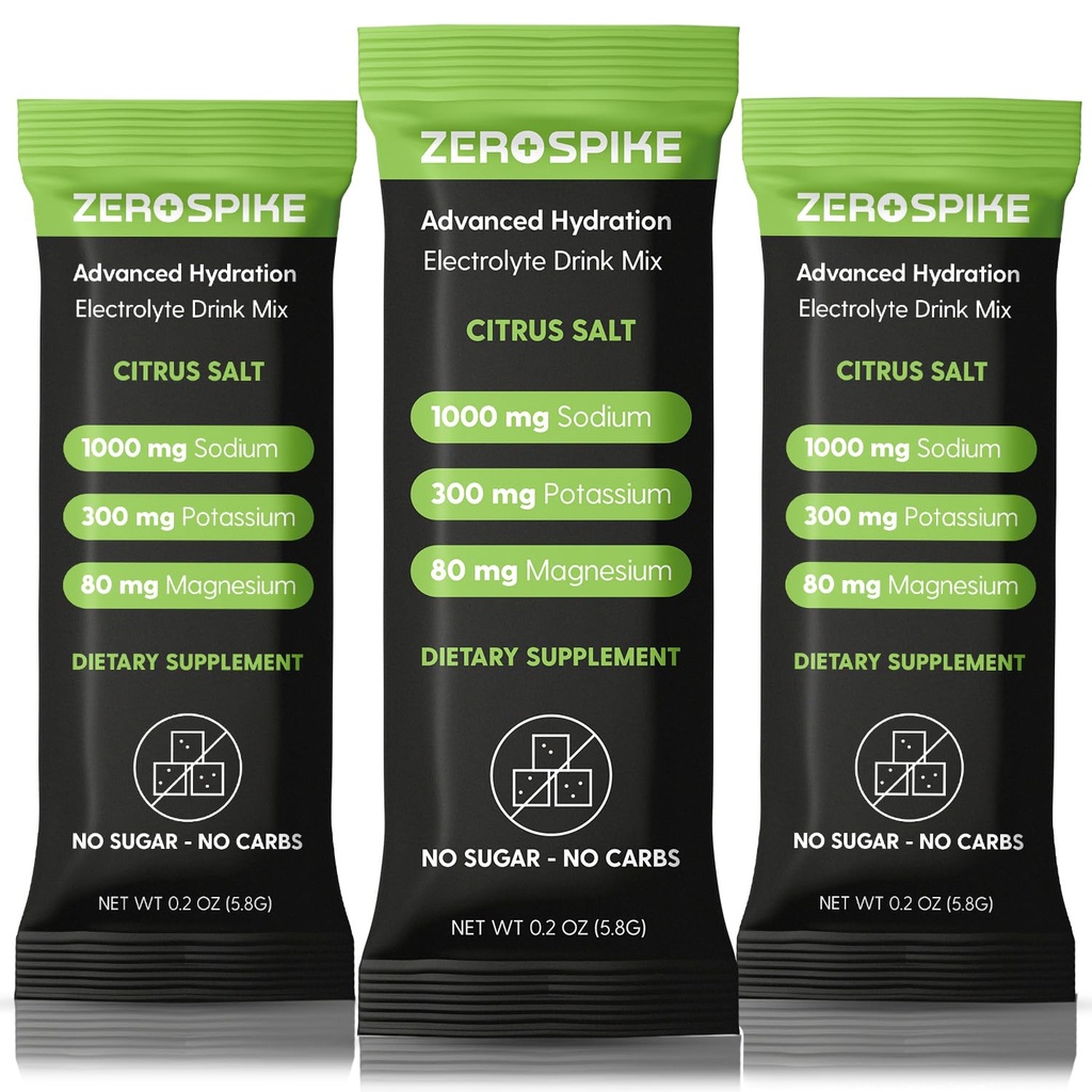 No Sugar Electrolytes Powder Packets | Keto & Fasting Salts Drink Mix | Supplements: The Key Hydration Nutrients Missing from Purified Water | Clean, Citrus, Calorie Free | 30 Sticks