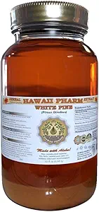 Estratto di liquido di pino bianco, Pino bianco (Pinus Strobus) Bark Powder Tincture, Supplemento di erbe, Hawaii Pharm, Made in USA, 32 fl.oz