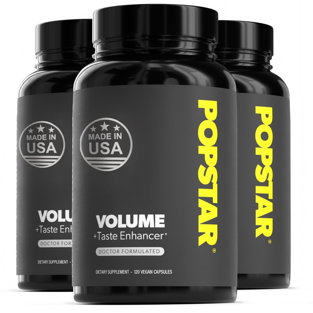 POPSTAR Labs Semen Volume Booster - Men's Semen Health & Fertility Supplement - Doctor Formuliert, um die Belastung Volumen zu erhöhen - Made in USA - Non-GMO, Organic, Vegan - 360 Kapseln - (3 Monate Versorgung)
