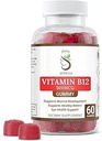 Vitamine B12 Gummy Energy Vitamine - Vitamina B12 Gummies per Adulti 1000mcg W/Sodium - Gummies Energetici che supportano la salute di ossa Supporto W/Immune - 60 Gummie aromatizzate al lampone