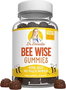 Doctor Danielle Bee Wise Gummies, Miglior integratore di polline di ape, Propolis, Royal Jelly, 60 Gummies