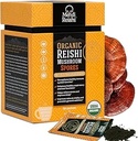 Bio Reishi Mushroom Spores 30 Servierungen - 100% Pure, Premium und Bio Spores-Ganoderma Lucidum, Lingzhi - High Potency Triterpenes (30 Gramm)
