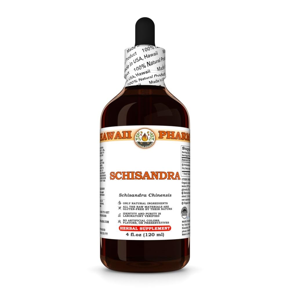Schisandra (Schisandra Chinensis) Dry Berry Tincture, All Natural, Vegan, Pure Liquid Extract - 4 fl.oz