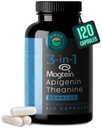 Magnesium Theanine L-Threonate Apigenin Ergänzung für Schlafhilfe-3- in-1 Complex Supplement Support Relaxation- Melatonin-Free Magnesium-Nullfüller- Glutenfrei & Non-GMO-120 Count Veggie Kapseln