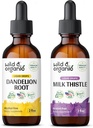 Teinture de dandelion sauvage et biologique 2 fl oz et lait Teinture de chardon 2 fl oz