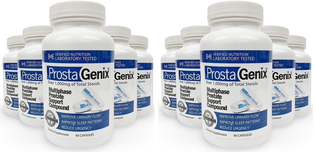 ProstaGenix Multiphase Prostate Supplement - 10 Bottles - Over 1 Million Sold - End Nighttime Bathroom Trips, Urgency, Frequent Urination. (Pack of 2)