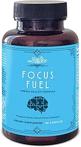Focus Fuel Neuro Capsules: Boost Mental Clarity, Focus & Memory con DMAE, L-Glutamina e Vitamine Essenziali - 60 Capsule