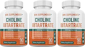 Bundle Combo für 3 Total Flaschen Choline Bitartrate 900mg pro Servierung