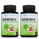 Berberine mit Ceylon Cinnamon - 1200mg Berberine & 100mg Organic Ceylon Cinnamon - 120 Veggie Kapseln, Gesunde Immunsystem Herz-Kreislauf- und Gastrointestinal Wellness (Pack von 2)