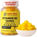 Vitamin B2 100mg Gummies for Adults and Kids - Riboflavin 100 mg Gummy - VIT B2 Supplements