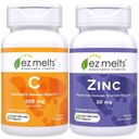 EZ Melts Vitamin C and Zinc Bundle, Sugar Free, 1-2 Months Supply